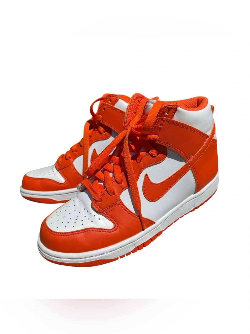 Nike Dunk High Syracuse Women’s 7.5 Orange White Leather Sneakers 6Y Retro
